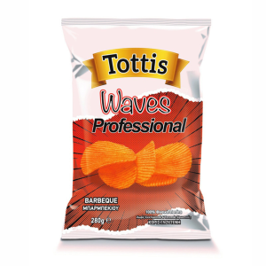 Tottis Waves Chips Barbeque 250gr
