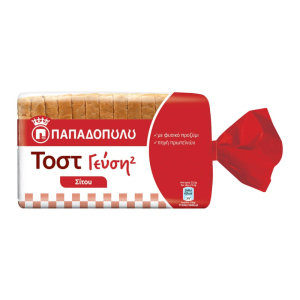 Παπαδοπούλου Γεύση 2 Ψωμί Τοστ Σίτου 325g