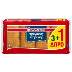 Παπαδοπούλου Φρυγανιές Σίτου 4X127gr
