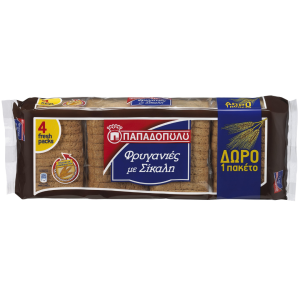 Παπαδοπούλου Φρυγανιές Σίκαλης 4x80gr