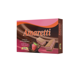 AMARETTI Γκοφρέτα σοκολάτα φράουλα 68g