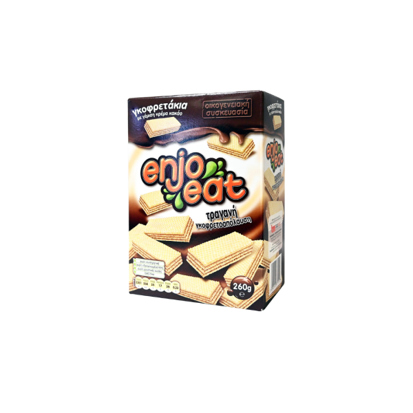 Enjoeat γκοφρετάκια με γέμιση κρέμα κακάο 280gr