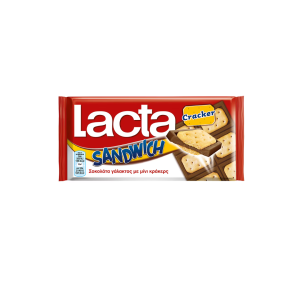 Lacta Σοκολάτα Γάλακτος Sandwich με Κράκερς 87g