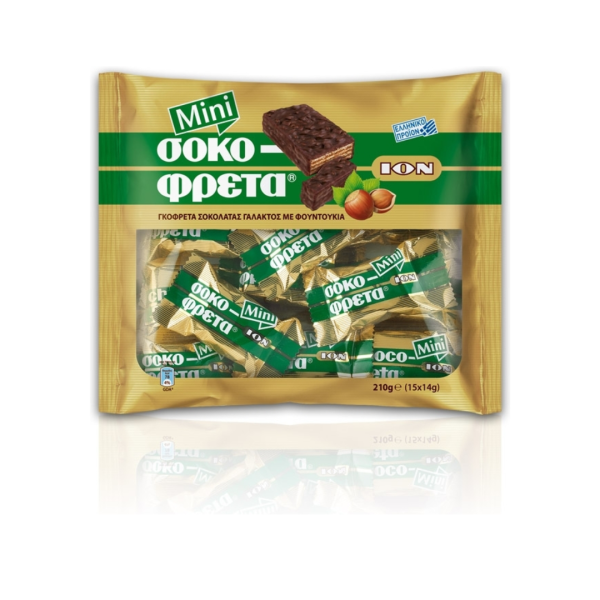 ION Mini Γκοφρέτα Γάλακτος Φουντούκι 210gr