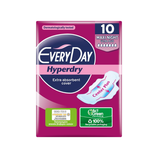 Every Day Hyperdry Maxi Night Ultra Plus 10τμχ