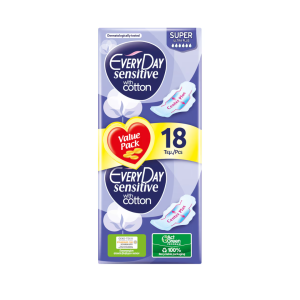 EVERY DAY  Σερβιέτες Sensitive Super Ultra Plus 18 Τεμάχια