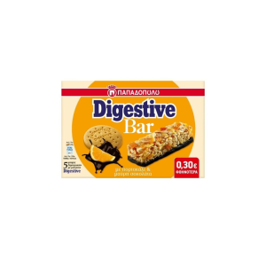 Παπαδοπούλου Digestive Bar με Πορτοκάλι και Μαύρη Σοκολάτα 5x28 g