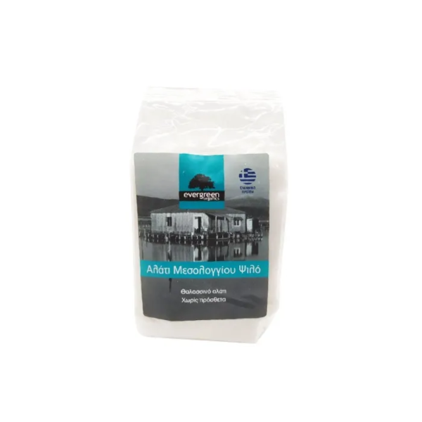 Evergreen αλάτι μεσολογγίου ψιλό 1kg
