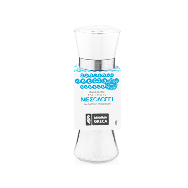 Mamma greca αλάτι μεσολογγίου χοντρό βάζο με μύλο 200gr