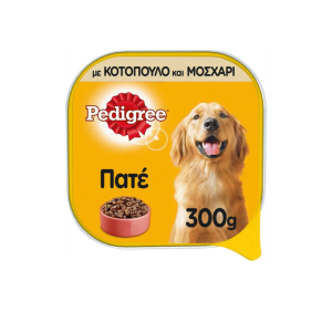 Pedigree πατέ σκυλοτροφή με κοτόπουλο & μοσχάρι 300gr