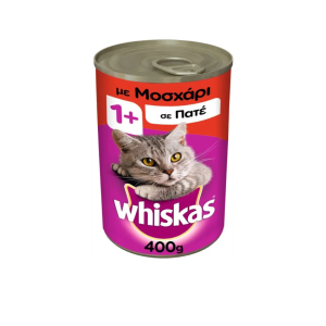 Whiskas γατοτροφή πατέ μοσχάρι 400gr