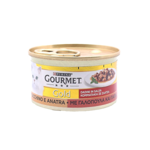 Gourmet gold γατοτροφή με γαλοπούλα & πάπια 85gr