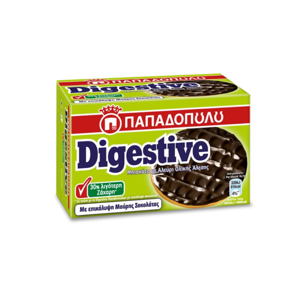 Digestive μαύρη σοκολάτα & 30% λιγότερη ζάχαρη