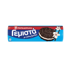 Παπαδοπούλου Μπισκότα Γεμιστά Με Γεύση Βανίλια 200gr