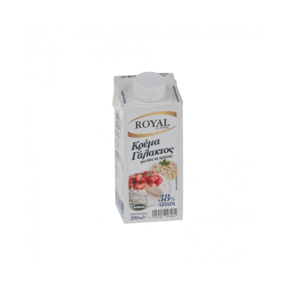 ROYAL κρέμα γάλακτος 38% λιπαρά 200ml